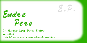 endre pers business card